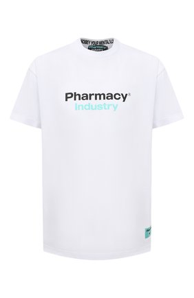 Мужская хлопковая футболка PHARMACY INDUSTRY белого цвета по цене 9850 руб., арт. PHM235 | Фото 1 Мужская хлопковая футболка PHARMACY INDUSTRY белого цвета, арт. PHM235 | Фото 1