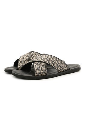 Мужские шлепанцы SALVATORE FERRAGAMO бежевого цвета по цене 51000 руб., арт. Z-07296283E | Фото 1 Мужские шлепанцы SALVATORE FERRAGAMO бежевого цвета, арт. Z-07296283E | Фото 1