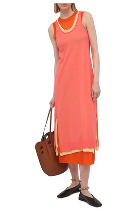 Женское платье JW ANDERSON оранжевого цвета по цене 69950 руб., арт. KD0010 YN0135 | Фото 2 Женское платье JW ANDERSON оранжевого цвета, арт. KD0010 YN0135 | Фото 2