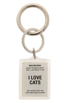 Женский брелок для ключей pets BALENCIAGA серебряного цвета по цене 34900 руб., арт. 644167/TZ36S | Фото 2 Женский брелок для ключей pets BALENCIAGA серебряного цвета, арт. 644167/TZ36S | Фото 2