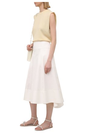 Женские кожаные сандалии REDVALENTINO белого цвета по цене 26350 руб., арт. VQ0S0F82/MEN | Фото 2 Женские кожаные сандалии REDVALENTINO белого цвета, арт. VQ0S0F82/MEN | Фото 2