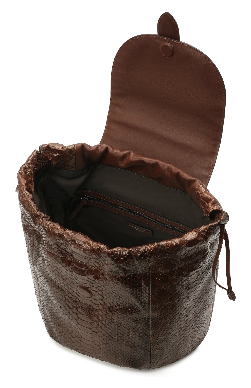 Женский рюкзак из кожи питона BRUNELLO CUCINELLI коричневого цвета по цене 323000 руб., арт. MBCDD2199/PRET | Фото 4 Женский рюкзак из кожи питона BRUNELLO CUCINELLI коричневого цвета, арт. MBCDD2199/PRET | Фото 4