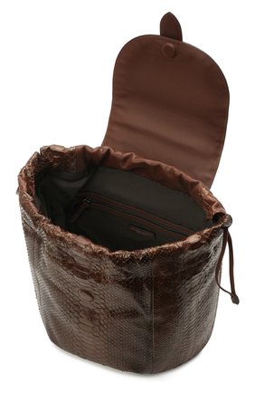 Женский рюкзак из кожи питона BRUNELLO CUCINELLI коричневого цвета по цене 323000 руб., арт. MBCDD2199/PRET | Фото 4 Женский рюкзак из кожи питона BRUNELLO CUCINELLI коричневого цвета, арт. MBCDD2199/PRET | Фото 4