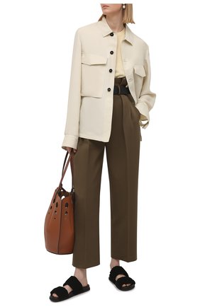 Женские замшевые шлепанцы SANTONI черного цвета по цене 45150 руб., арт. WHYE59411FPGTMGDN01 | Фото 2 Женские замшевые шлепанцы SANTONI черного цвета, арт. WHYE59411FPGTMGDN01 | Фото 2