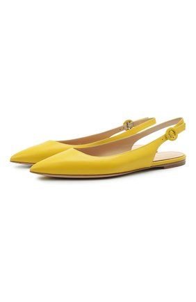 Женские кожаные балетки anna GIANVITO ROSSI желтого цвета по цене 52900 руб., арт. G95026.05CU0.VITMIM0 | Фото 1 Женские кожаные балетки anna GIANVITO ROSSI желтого цвета, арт. G95026.05CU0.VITMIM0 | Фото 1