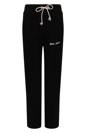 Женские хлопковые брюки PALM ANGELS черного цвета по цене 36800 руб., арт. PWCA045S21FLE0021001 | Фото 1 Женские хлопковые брюки PALM ANGELS черного цвета, арт. PWCA045S21FLE0021001 | Фото 1