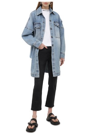 Женская джинсовая рубашка PALM ANGELS голубого цвета по цене 72200 руб., арт. PWYE017S21DEN0024001 | Фото 2 Женская джинсовая рубашка PALM ANGELS голубого цвета, арт. PWYE017S21DEN0024001 | Фото 2