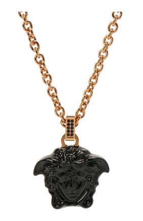 Женская кулон на цепочке la medusa VERSACE черного цвета по цене 43050 руб., арт. DG1I125/DMTVX | Фото 2 Женская кулон на цепочке la medusa VERSACE черного цвета, арт. DG1I125/DMTVX | Фото 2 (Материал: Металл)