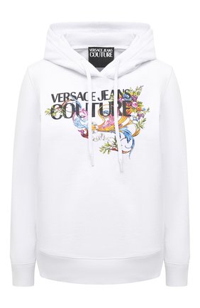 Женский хлопковое худи VERSACE JEANS COUTURE белого цвета по цене 32550 руб., арт. B6HWA7KC-WDP308/30456 | Фото 1 Женский хлопковое худи VERSACE JEANS COUTURE белого цвета, арт. B6HWA7KC-WDP308/30456 | Фото 1