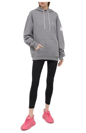 Женский хлопковое худи MONCLER серого цвета по цене 48600 руб., арт. G1-093-8G771-00-809LC | Фото 2 Женский хлопковое худи MONCLER серого цвета, арт. G1-093-8G771-00-809LC | Фото 2