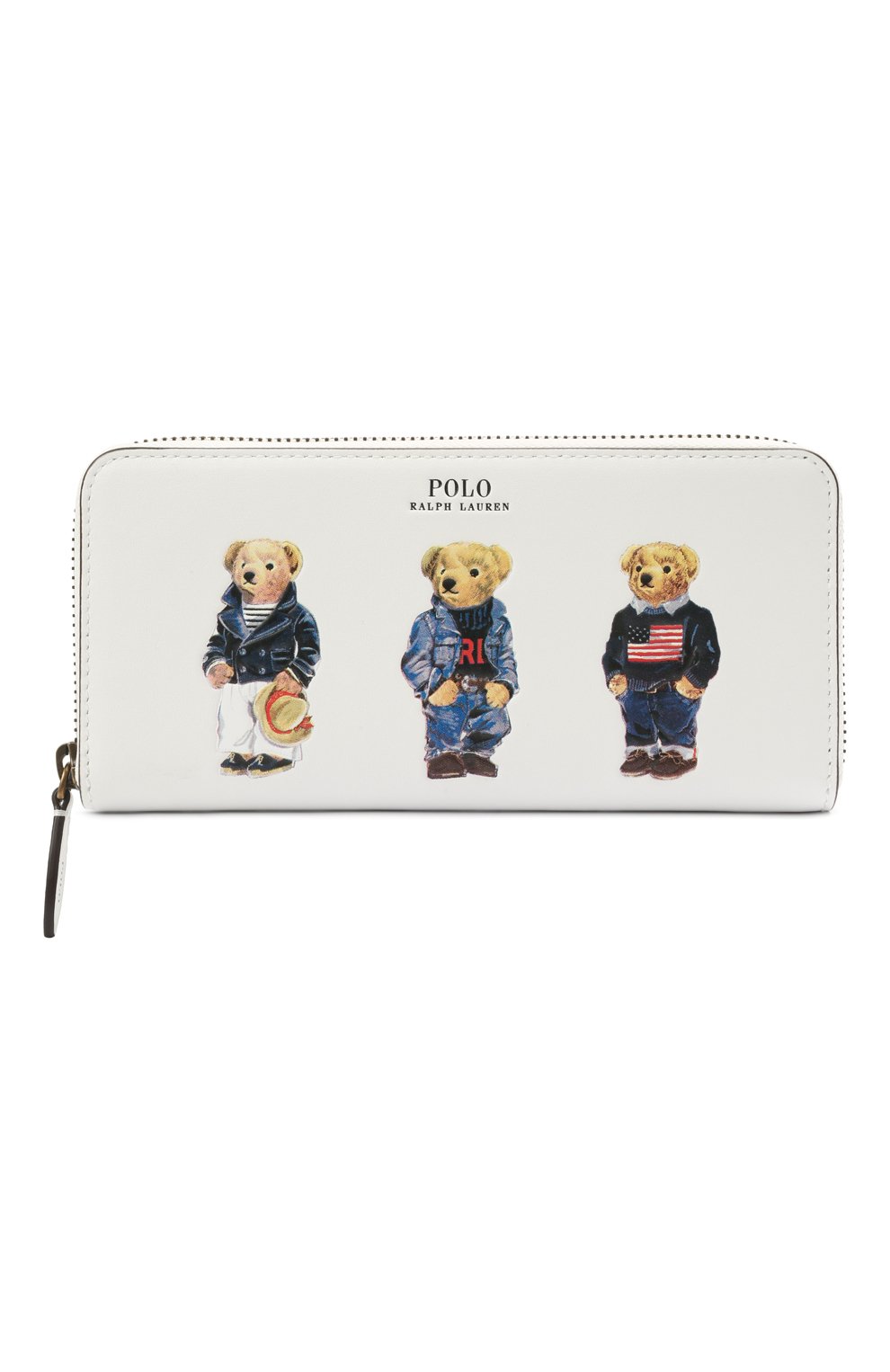 Женские кожаный кошелек POLO RALPH LAUREN белого цвета, арт. 427828901 | Фото 1