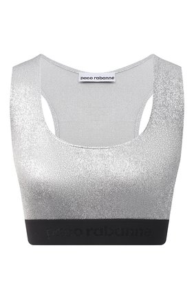 Женский бра-топ из вискозы PACO RABANNE серебряного цвета по цене 11250 руб., арт. 20PJT0001VI0222 | Фото 1 Женский бра-топ из вискозы PACO RABANNE серебряного цвета, арт. 20PJT0001VI0222 | Фото 1