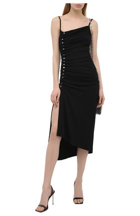 Женское платье из вискозы PACO RABANNE черного цвета по цене 34950 руб., арт. 21PJR0308VI0204 | Фото 2 Женское платье из вискозы PACO RABANNE черного цвета, арт. 21PJR0308VI0204 | Фото 2