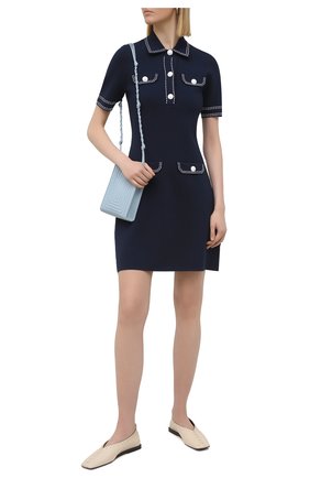 Женское платье из вискозы MICHAEL MICHAEL KORS темно-синего цвета по цене 26800 руб., арт. MS1802VBVC | Фото 2 Женское платье из вискозы MICHAEL MICHAEL KORS темно-синего цвета, арт. MS1802VBVC | Фото 2