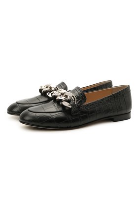 Женские кожаные лоферы CASADEI черного цвета по цене 41850 руб., арт. 1A182P0101C05029000 | Фото 1 Женские кожаные лоферы CASADEI черного цвета, арт. 1A182P0101C05029000 | Фото 1