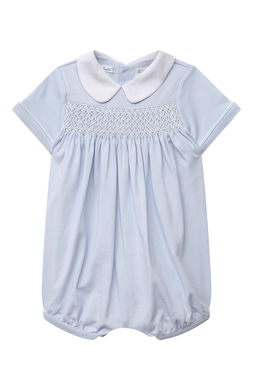 Детское хлопковый комбинезон POLO RALPH LAUREN голубого цвета, арт. 320835415 | Фото 1