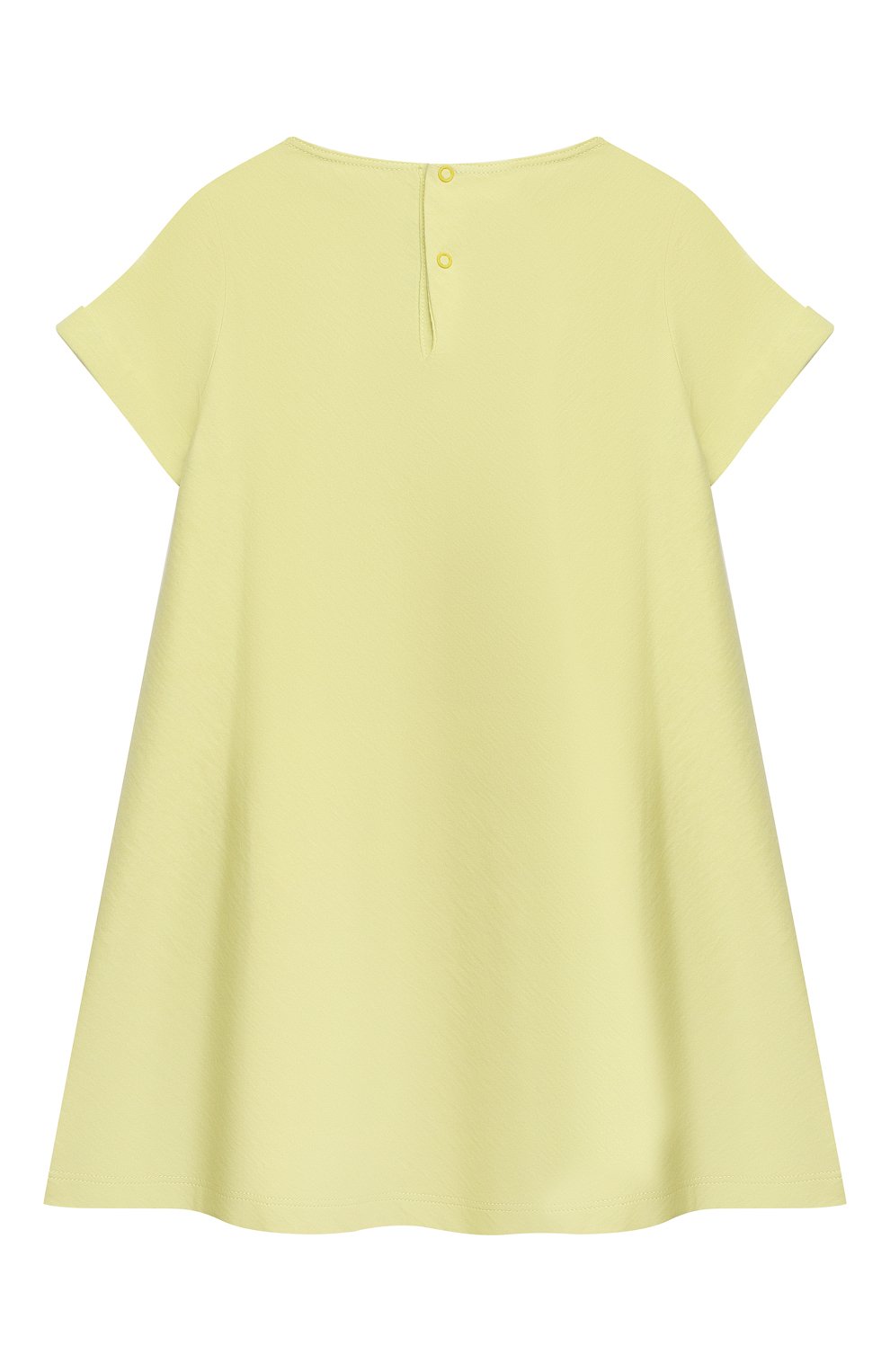 Женский хлопковое платье IL GUFO желтого цвета, арт. P21VM612M0014/2A-4A | Фото 2 (Региональные ограничения белый список (Axapta Mercury): RU; Ростовка одежда: 18 мес | 86 см, 24 мес | 92 см, 3 года | 98 см)