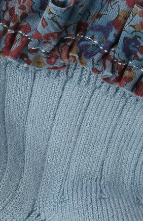Детские хлопковые носки COLLEGIEN голубого цвета, арт. 3458/18-35 | Фото 2 (Материал: Хлопок, Текстиль; Региональные ограничения белый список (Axapta Mercury): RU; Кросс-КТ: Носки)