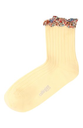 Детские хлопковые носки COLLEGIEN желтого цвета, арт. 3458/36-44 | Фото 1 (Материал: Хлопок, Текстиль; Региональные ограничения белый список (Axapta Mercury): RU; Кросс-КТ: Носки)