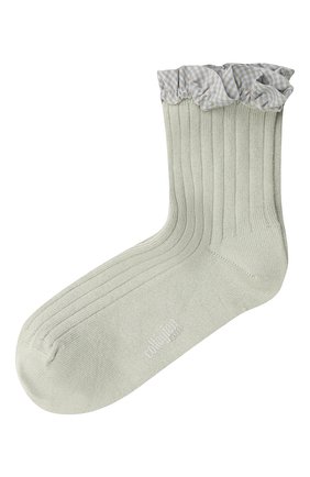 Детские хлопковые носки COLLEGIEN серого цвета, арт. 3461/18-35 | Фото 1 (Материал: Текстиль, Хлопок; Региональные ограничения белый список (Axapta Mercury): RU; Кросс-КТ: Носки)