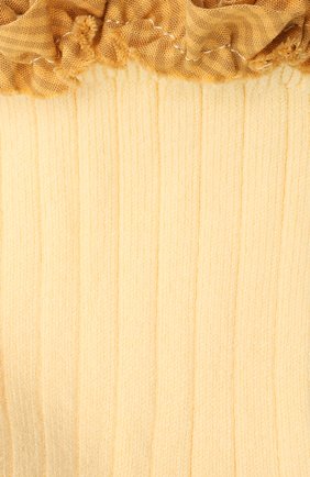 Детские хлопковые носки COLLEGIEN желтого цвета, арт. 3461/18-35 | Фото 2 (Материал: Текстиль, Хлопок; Региональные ограничения белый список (Axapta Mercury): RU; Кросс-КТ: Носки)