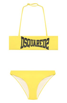 Детского раздельный купальник DSQUARED2 желтого цвета по цене 6540 руб., арт. DQ0274-D000V | Фото 1 Детского раздельный купальник DSQUARED2 желтого цвета, арт. DQ0274-D000V | Фото 1 (Девочки Кросс-КТ: Купальники-пляж; Материал внешний: Синтетический материал; Материал подклада: Синтетический материал; Ростовка одежда: 10 - 11 лет | 140 - 146см, 12 лет | 152 см, 13 - 15 лет | 158 см, 16 лет | 164 см, 6 лет | 116 см, 8 лет | 128 см)