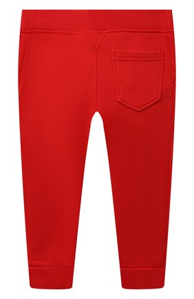 Детские хлопковые джоггеры DSQUARED2 красного цвета по цене 11450 руб., арт. DQ0248-D002Y | Фото 2 Детские хлопковые джоггеры DSQUARED2 красного цвета, арт. DQ0248-D002Y | Фото 2 (Материал внешний: Хлопок; Мальчики Кросс-КТ: Брюки-спорт; Ростовка одежда: 10 - 11 лет | 140 - 146см, 12 лет | 152 см, 13 - 15 лет | 158 см, 16 лет | 164 см, 4 года | 104 см, 6 лет | 116 см, 8 лет | 128 см)