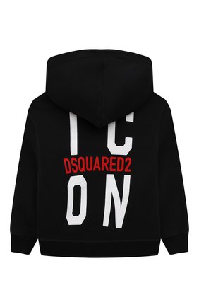 Детский хлопковая толстовка DSQUARED2 черного цвета по цене 16350 руб., арт. DQ0246-D002Y | Фото 2 Детский хлопковая толстовка DSQUARED2 черного цвета, арт. DQ0246-D002Y | Фото 2 (Материал внешний: Хлопок; Рукава: Длинные; Мальчики Кросс-КТ: Толстовка-одежда; Ростовка одежда: 10 - 11 лет | 140 - 146см, 12 лет | 152 см, 13 - 15 лет | 158 см, 16 лет | 164 см, 4 года | 104 см, 6 лет | 116 см, 8 лет | 128 см)