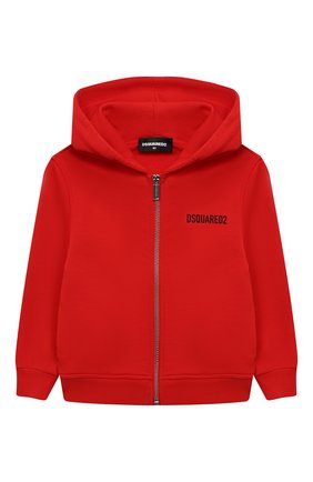 Детский хлопковая толстовка DSQUARED2 красного цвета по цене 18050 руб., арт. DQ0246-D002Y | Фото 1 Детский хлопковая толстовка DSQUARED2 красного цвета, арт. DQ0246-D002Y | Фото 1