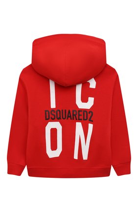 Детский хлопковая толстовка DSQUARED2 красного цвета по цене 18050 руб., арт. DQ0246-D002Y | Фото 2 Детский хлопковая толстовка DSQUARED2 красного цвета, арт. DQ0246-D002Y | Фото 2