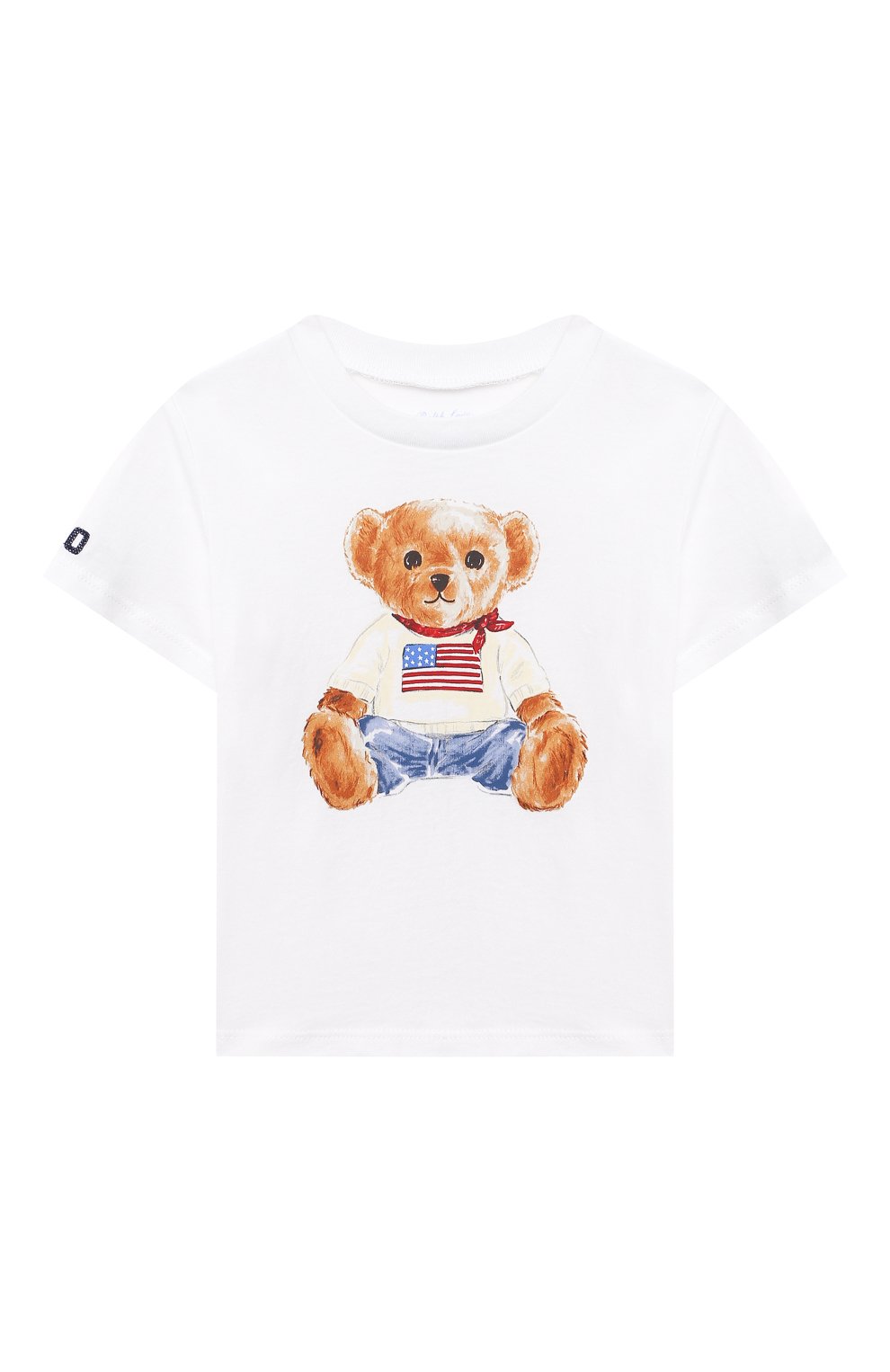 Детский хлопковая футболка POLO RALPH LAUREN белого цвета, арт. 320746618 | Фото 1