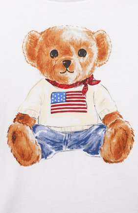Детский хлопковая футболка POLO RALPH LAUREN белого цвета по цене 3475 руб., арт. 320746618 | Фото 3 Детский хлопковая футболка POLO RALPH LAUREN белого цвета, арт. 320746618 | Фото 3
