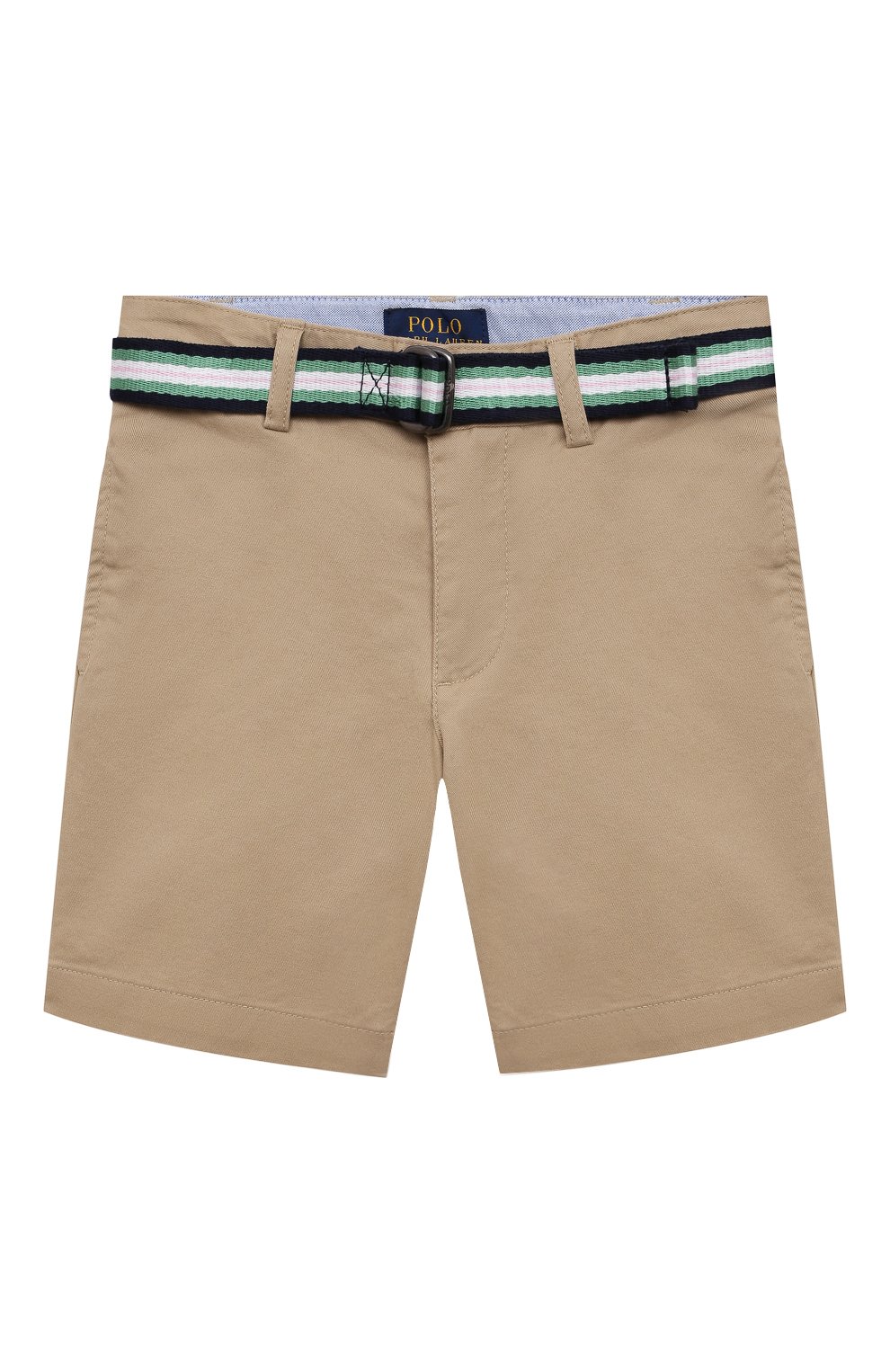 Детские хлопковые шорты POLO RALPH LAUREN бежевого цвета, арт. 320832061 | Фото 1 (Материал внешний: Хлопок; Ростовка одежда: 12 мес | 80 см, 18 мес | 86 см)