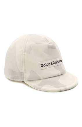 Детская хлопковая бейсболка DOLCE & GABBANA светло-серого цвета по цене 10550 руб., арт. LN4H80/G7YIT | Фото 1 Детская хлопковая бейсболка DOLCE & GABBANA светло-серого цвета, арт. LN4H80/G7YIT | Фото 1 (Материал: Текстиль, Хлопок)