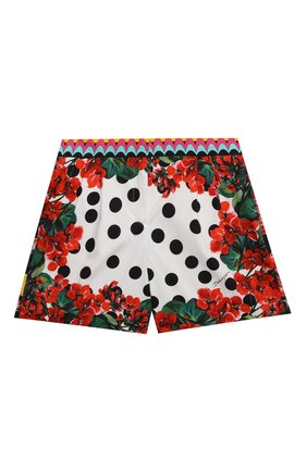 Детские хлопковые шорты DOLCE & GABBANA разноцветного цвета по цене 17600 руб., арт. L52Q76/G7YQU/8-14 | Фото 1 Детские хлопковые шорты DOLCE & GABBANA разноцветного цвета, арт. L52Q76/G7YQU/8-14 | Фото 1 (Девочки Кросс-КТ: Шорты-одежда; Материал подклада: Хлопок; Материал внешний: Хлопок; Ростовка одежда: 10 - 11 лет | 140 - 146см, 12 лет | 152 см, 8 лет | 128 см)