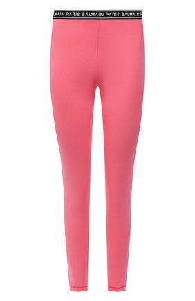 Женские хлопковые леггинсы BALMAIN кораллового цвета по цене 16950 руб., арт. BPN095140 | Фото 1 Женские хлопковые леггинсы BALMAIN кораллового цвета, арт. BPN095140 | Фото 1