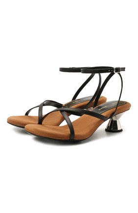 Женские кожаные босоножки PROENZA SCHOULER черного цвета по цене 57100 руб., арт. PS36121A/13112 | Фото 1 Женские кожаные босоножки PROENZA SCHOULER черного цвета, арт. PS36121A/13112 | Фото 1