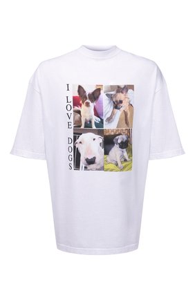 Мужская хлопковая футболка BALENCIAGA белого цвета по цене 43950 руб., арт. 641614/TJVH1 | Фото 1 Мужская хлопковая футболка BALENCIAGA белого цвета, арт. 641614/TJVH1 | Фото 1 (Длина (для топов): Удлиненные; Принт: С принтом; Материал внешний: Хлопок; Стили: Гранж; Рукава: Короткие)