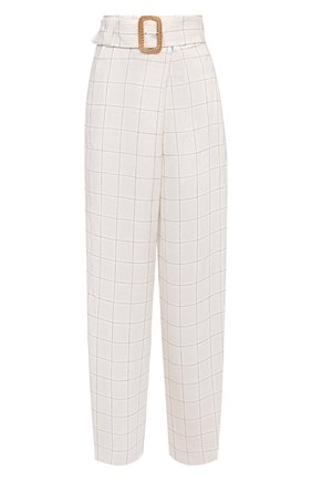 Женские льняные брюки GIORGIO ARMANI белого цвета по цене 99500 руб., арт. 1SHPP0H9/T02FN | Фото 1 Женские льняные брюки GIORGIO ARMANI белого цвета, арт. 1SHPP0H9/T02FN | Фото 1