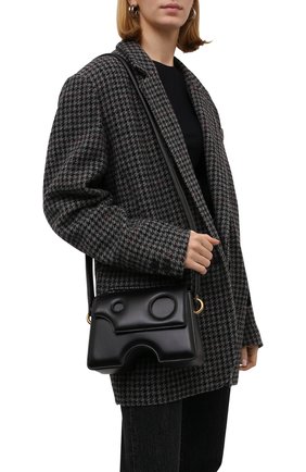Женская сумка burrow OFF-WHITE черного цвета по цене 86550 руб., арт. 0WNN005S21LEA001 | Фото 2 Женская сумка burrow OFF-WHITE черного цвета, арт. 0WNN005S21LEA001 | Фото 2 (Материал: Натуральная кожа; Сумки-технические: Сумки через плечо; Ремень/цепочка: На ремешке; Размер: small)