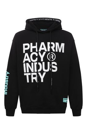 Мужской хлопковое худи PHARMACY INDUSTRY черного цвета по цене 16350 руб., арт. PHM226 | Фото 1 Мужской хлопковое худи PHARMACY INDUSTRY черного цвета, арт. PHM226 | Фото 1