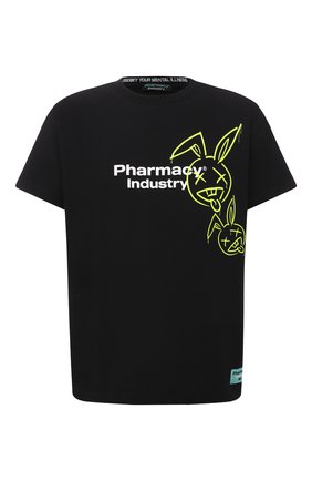 Мужская хлопковая футболка PHARMACY INDUSTRY черного цвета по цене 9850 руб., арт. PHM222 | Фото 1 Мужская хлопковая футболка PHARMACY INDUSTRY черного цвета, арт. PHM222 | Фото 1