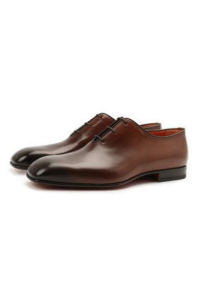 Мужские кожаные оксфорды SANTONI темно-коричневого цвета по цене 59500 руб., арт. MCLI17558JA2IHVYT50 | Фото 1 Мужские кожаные оксфорды SANTONI темно-коричневого цвета, арт. MCLI17558JA2IHVYT50 | Фото 1 (Стили: Классический; Материал внутренний: Натуральная кожа; Материал внешний: Кожа)