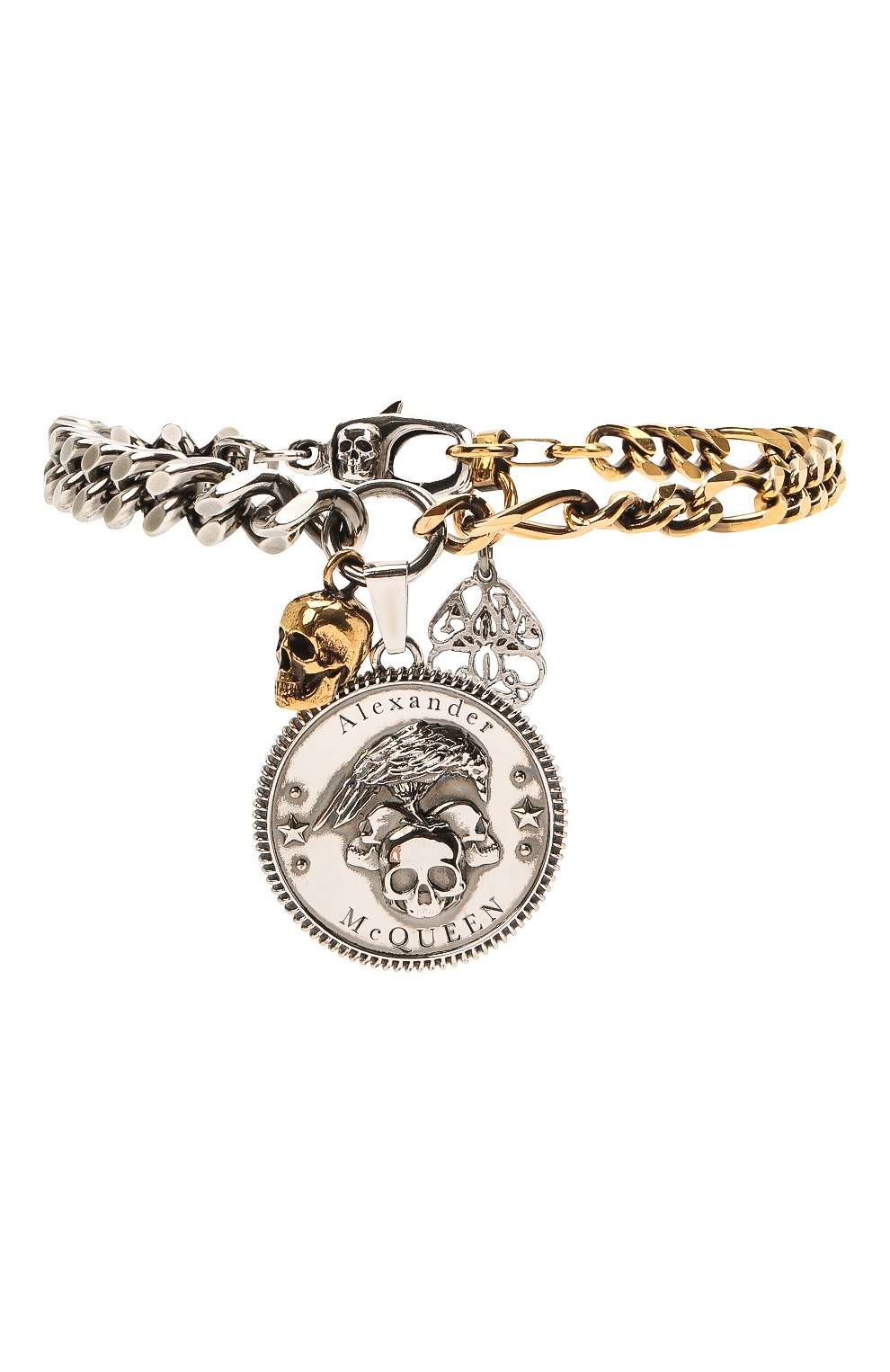 Мужской браслет ALEXANDER MCQUEEN серебряного цвета, арт. 651091/J160K | Фото 1