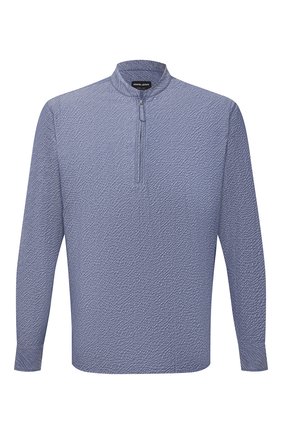 Мужская хлопковая рубашка GIORGIO ARMANI синего цвета по цене 72050 руб., арт. 1SGCCZ50/TZ874 | Фото 1 Мужская хлопковая рубашка GIORGIO ARMANI синего цвета, арт. 1SGCCZ50/TZ874 | Фото 1 (Длина (для топов): Стандартные; Материал внешний: Хлопок; Манжеты: На пуговицах; Рубашки М: Classic Fit; Воротник: Мандарин; Принт: С принтом; Стили: Бохо; Рукава: Длинные; Случай: Повседневный)