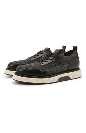 Мужские комбинированные кеды GIORGIO ARMANI черного цвета по цене 76300 руб., арт. X2J152/XM807 | Фото 1 Мужские комбинированные кеды GIORGIO ARMANI черного цвета, арт. X2J152/XM807 | Фото 1