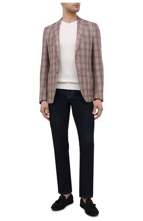 Мужские замшевые слиперы GIORGIO ARMANI черного цвета по цене 66500 руб., арт. X2J155/XM810 | Фото 2 Мужские замшевые слиперы GIORGIO ARMANI черного цвета, арт. X2J155/XM810 | Фото 2