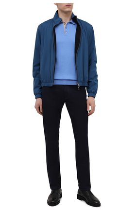 Мужское хлопковое поло IL BORGO CASHMERE голубого цвета по цене 39350 руб., арт. 56-1940G0 | Фото 2 Мужское хлопковое поло IL BORGO CASHMERE голубого цвета, арт. 56-1940G0 | Фото 2