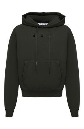 Мужской хлопковое худи OFF-WHITE хаки цвета по цене 45900 руб., арт. 0MBB037S21FLE005 | Фото 1 Мужской хлопковое худи OFF-WHITE хаки цвета, арт. 0MBB037S21FLE005 | Фото 1