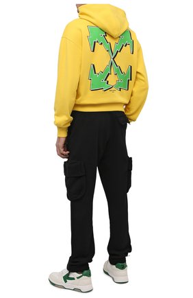 Мужской хлопковое худи OFF-WHITE желтого цвета по цене 45900 руб., арт. 0MBB037S21FLE005 | Фото 2 Мужской хлопковое худи OFF-WHITE желтого цвета, арт. 0MBB037S21FLE005 | Фото 2